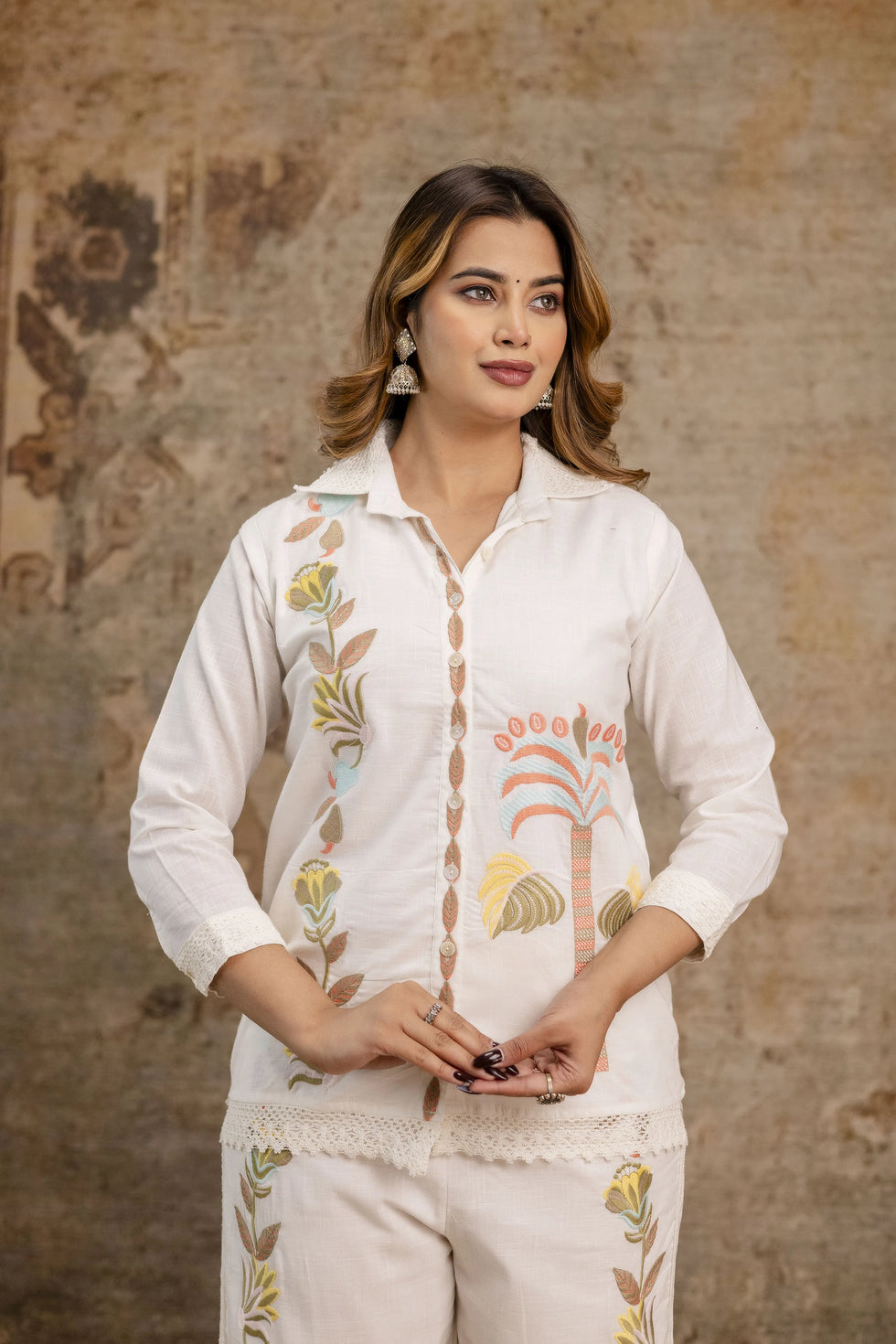 Vintage Garden Embroidered Co-ord Set