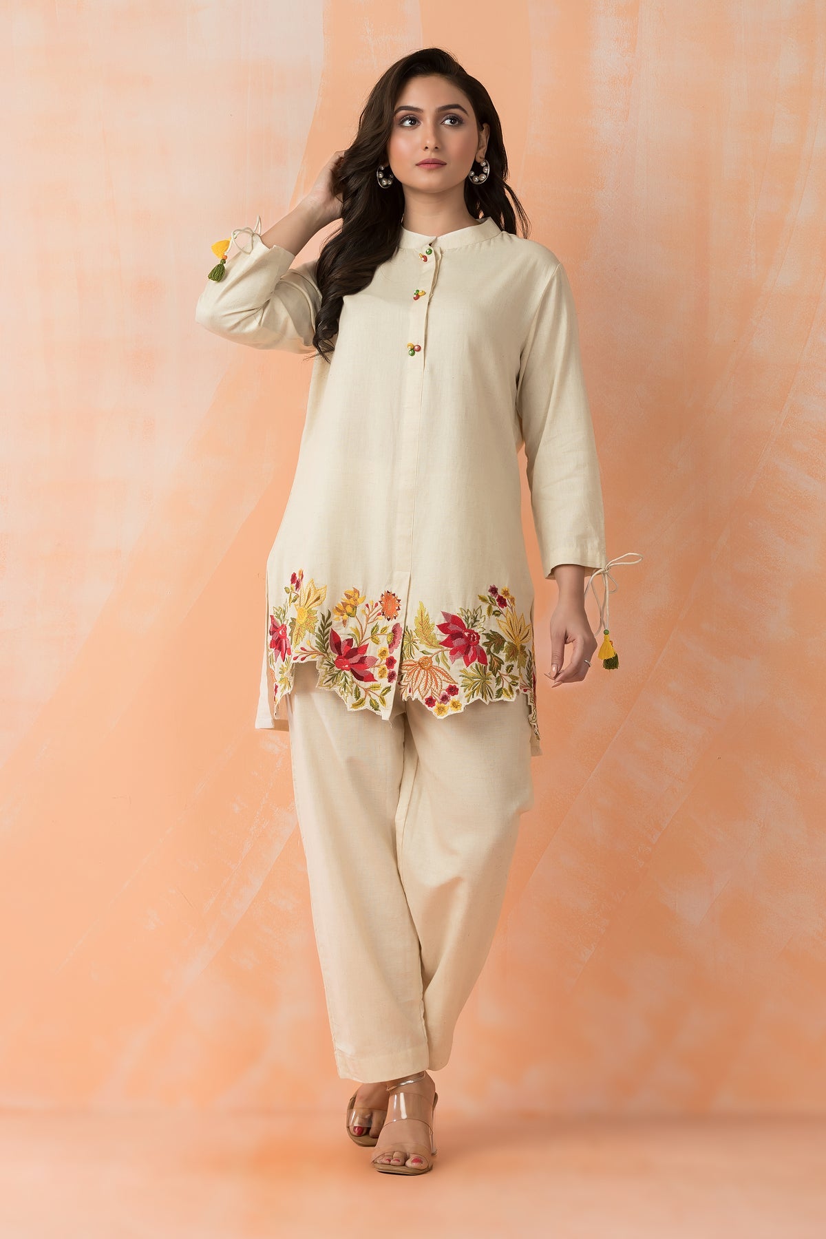 Blossom Breeze Embroidered Co-ord Set