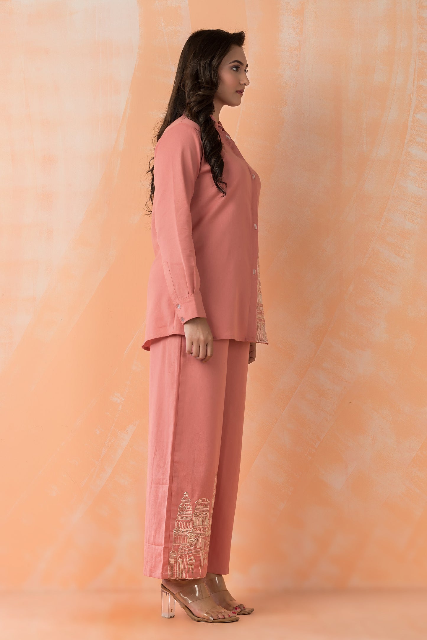 Terracotta Skyline Embroidered Co-ord Set