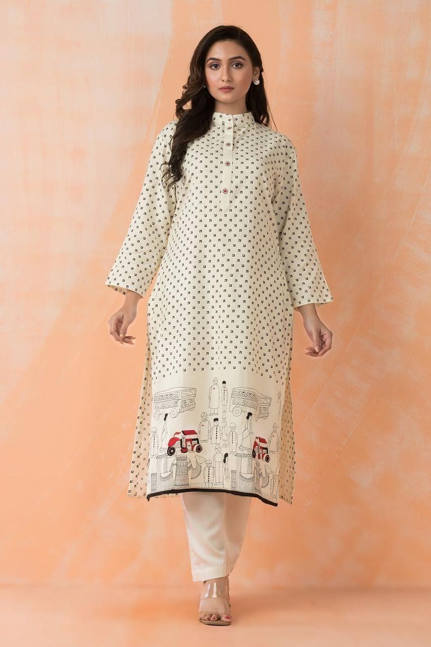 Urban Sketch Pure Cotton Kurta Set