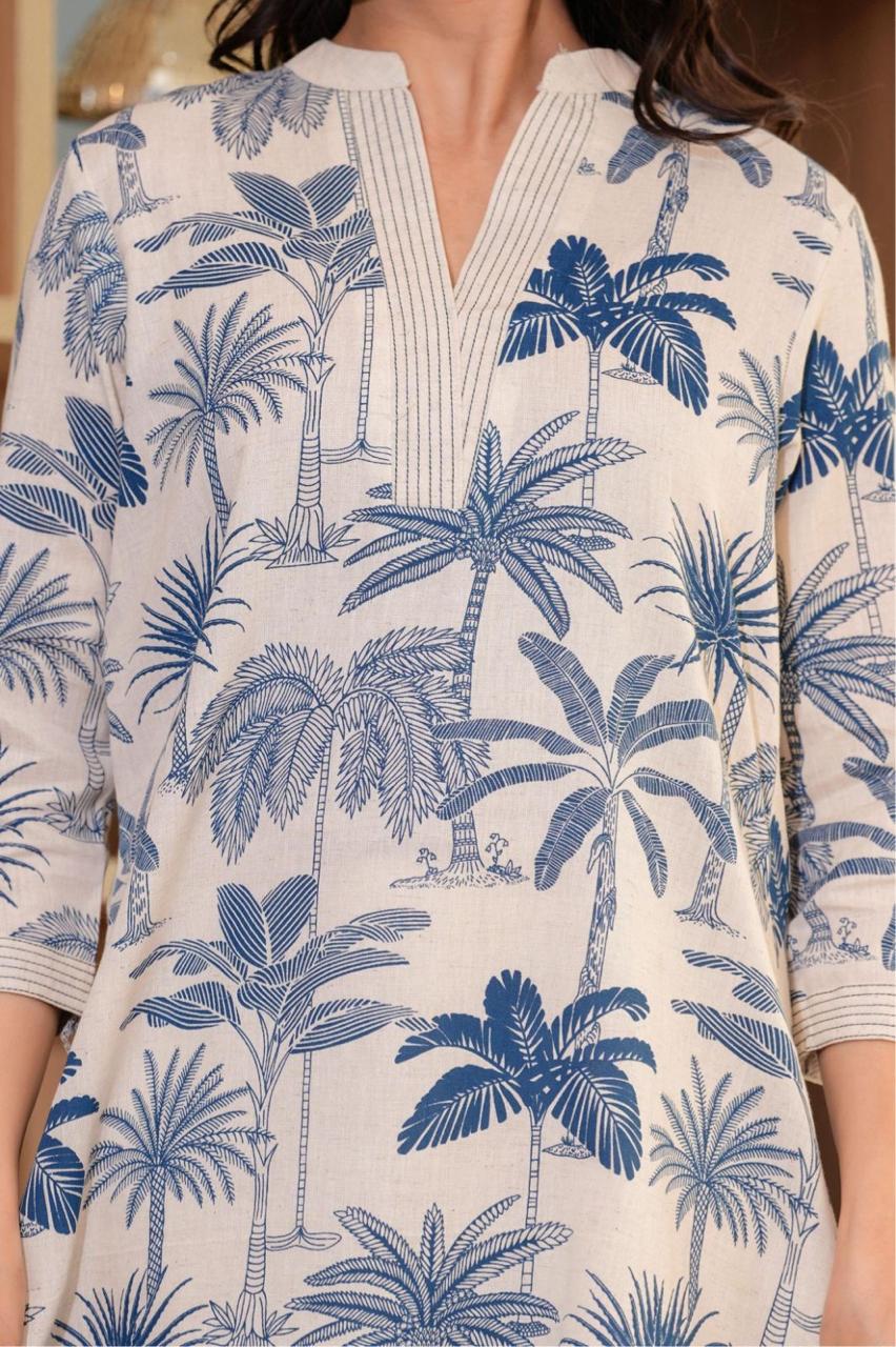 Coastal Palm Embroidered Co-ord Set