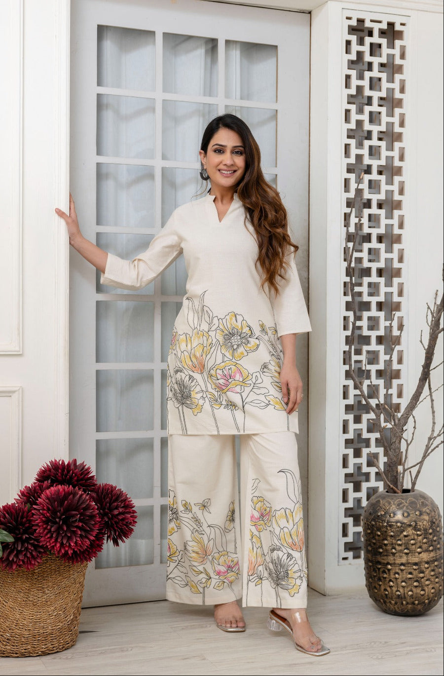 Bloom Whisper Hand-Illustrated Co-ord Set