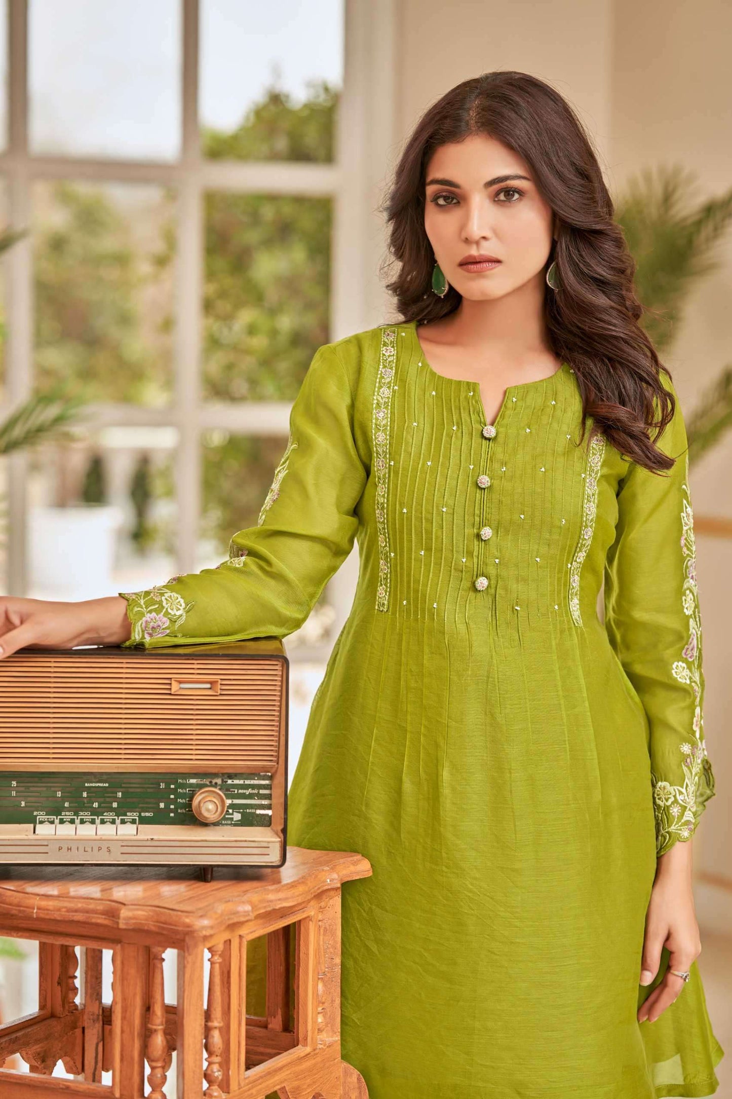 Sunlit Blossom Mul Chanderi Co-ord Set