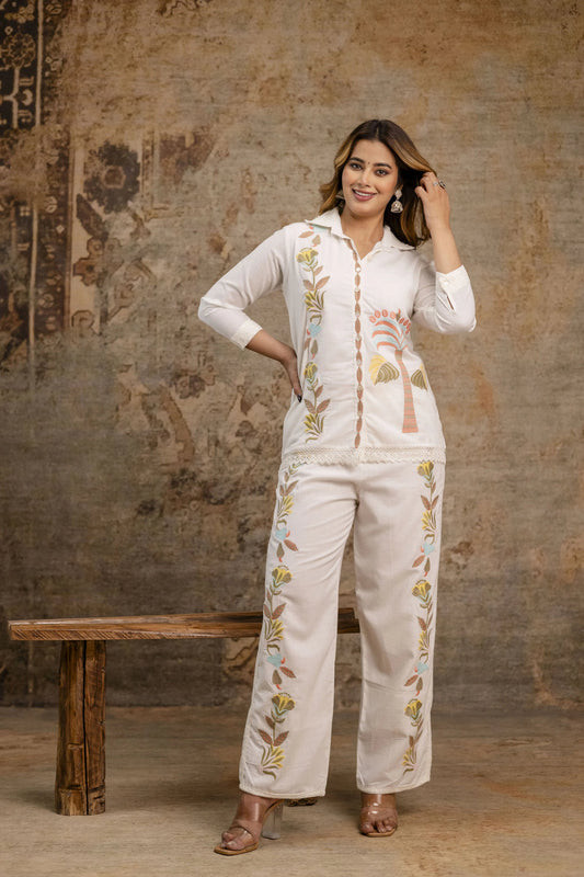 Vintage Garden Embroidered Co-ord Set