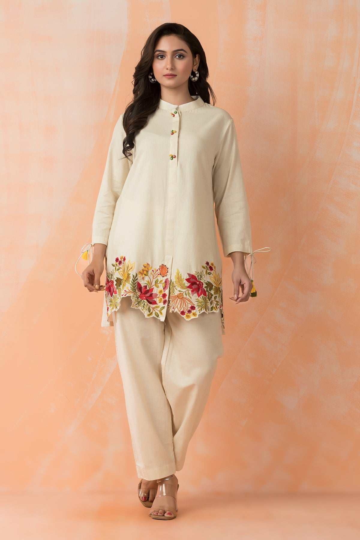 Blossom Breeze Embroidered Co-ord Set