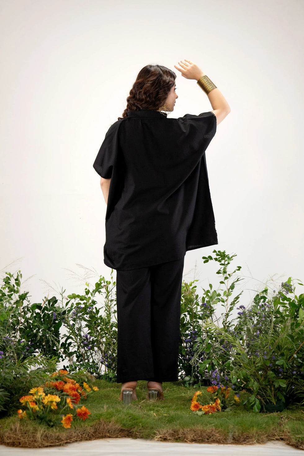 Noir Muse Embroidered Kaftan Co-ord Set