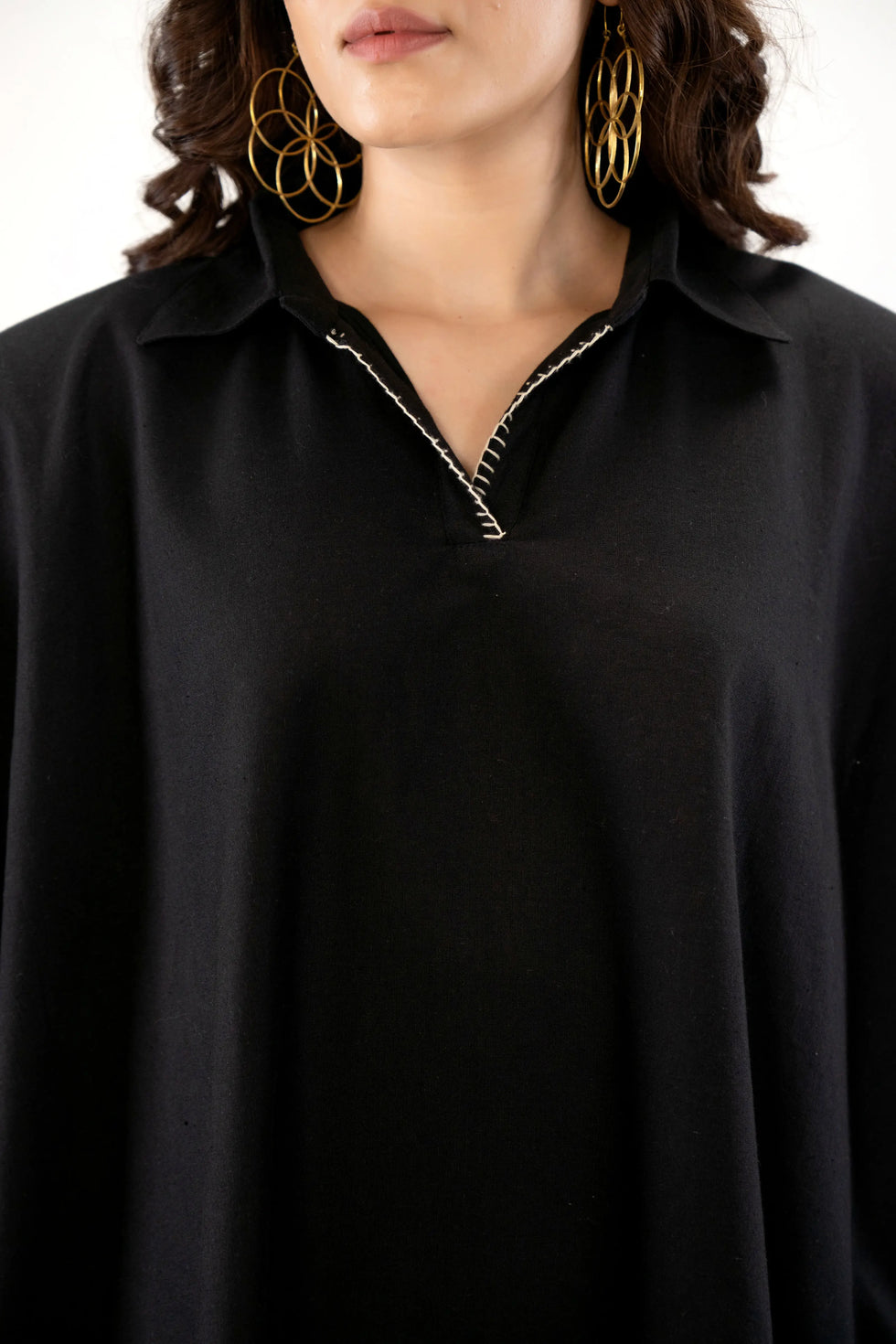 Noir Muse Embroidered Kaftan Co-ord Set