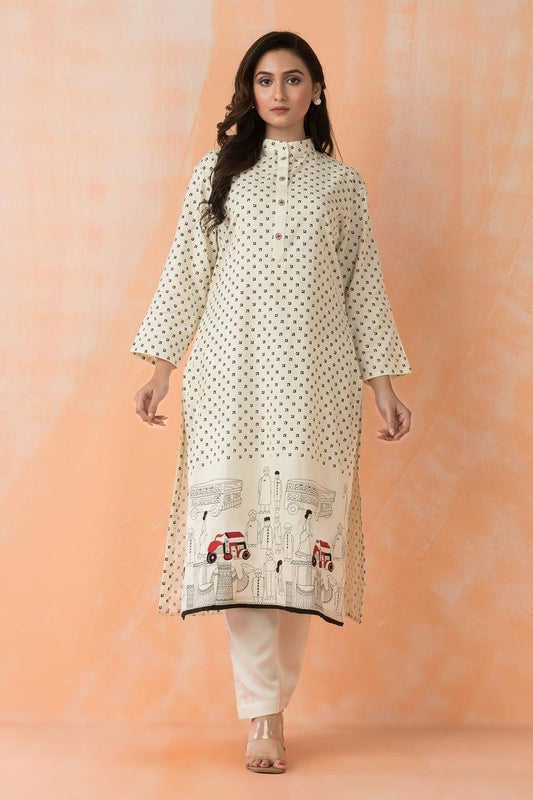 Urban Sketch Pure Cotton Kurta Set