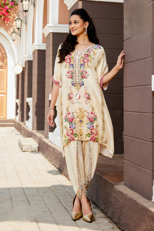 Ivory Vintage Bloom Embroidered Co-ord Set