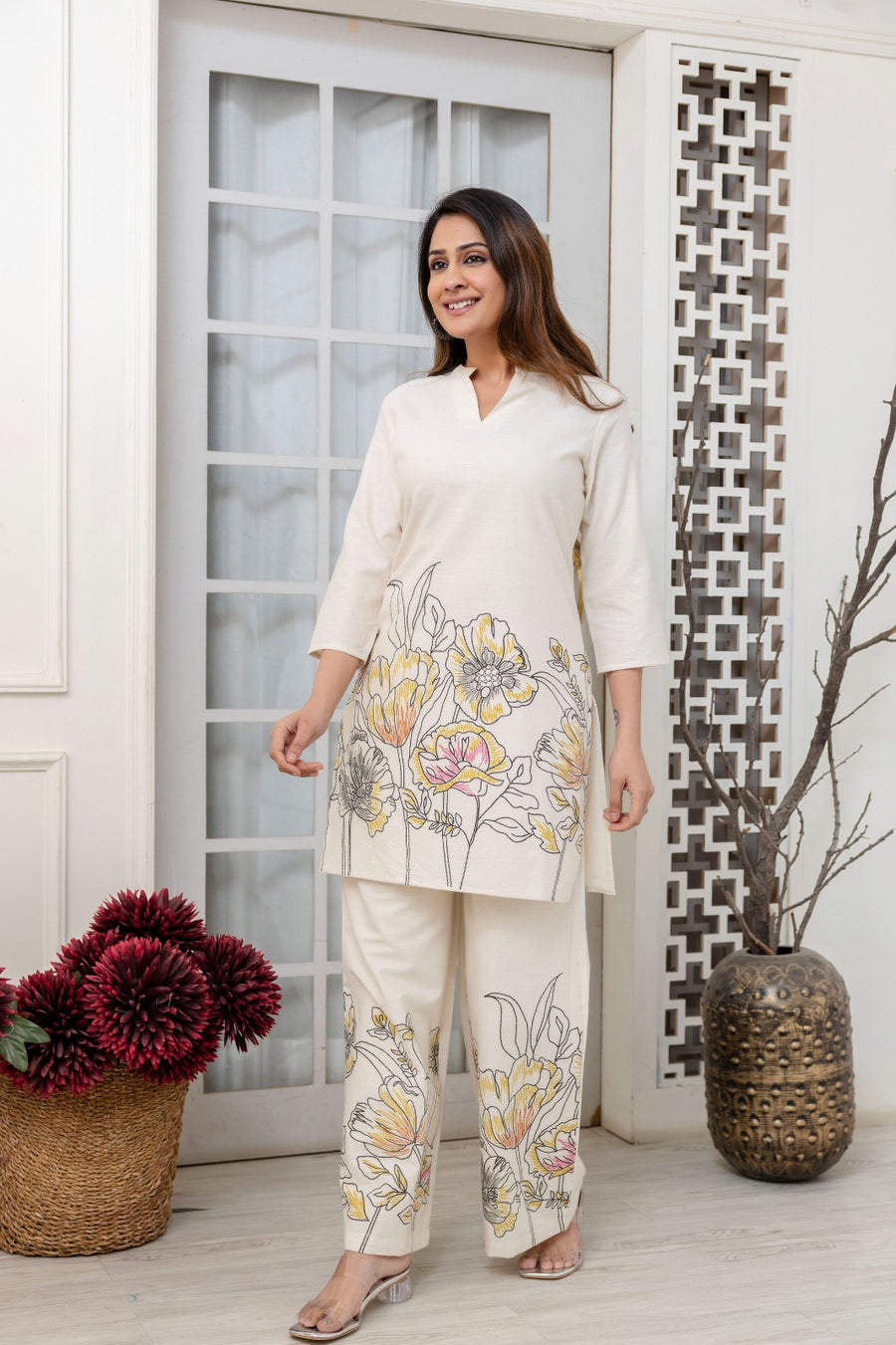 Bloom Whisper Hand-Illustrated Co-ord Set