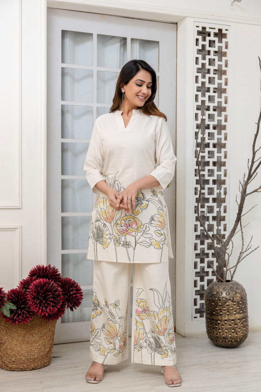 Bloom Whisper Hand-Illustrated Co-ord Set