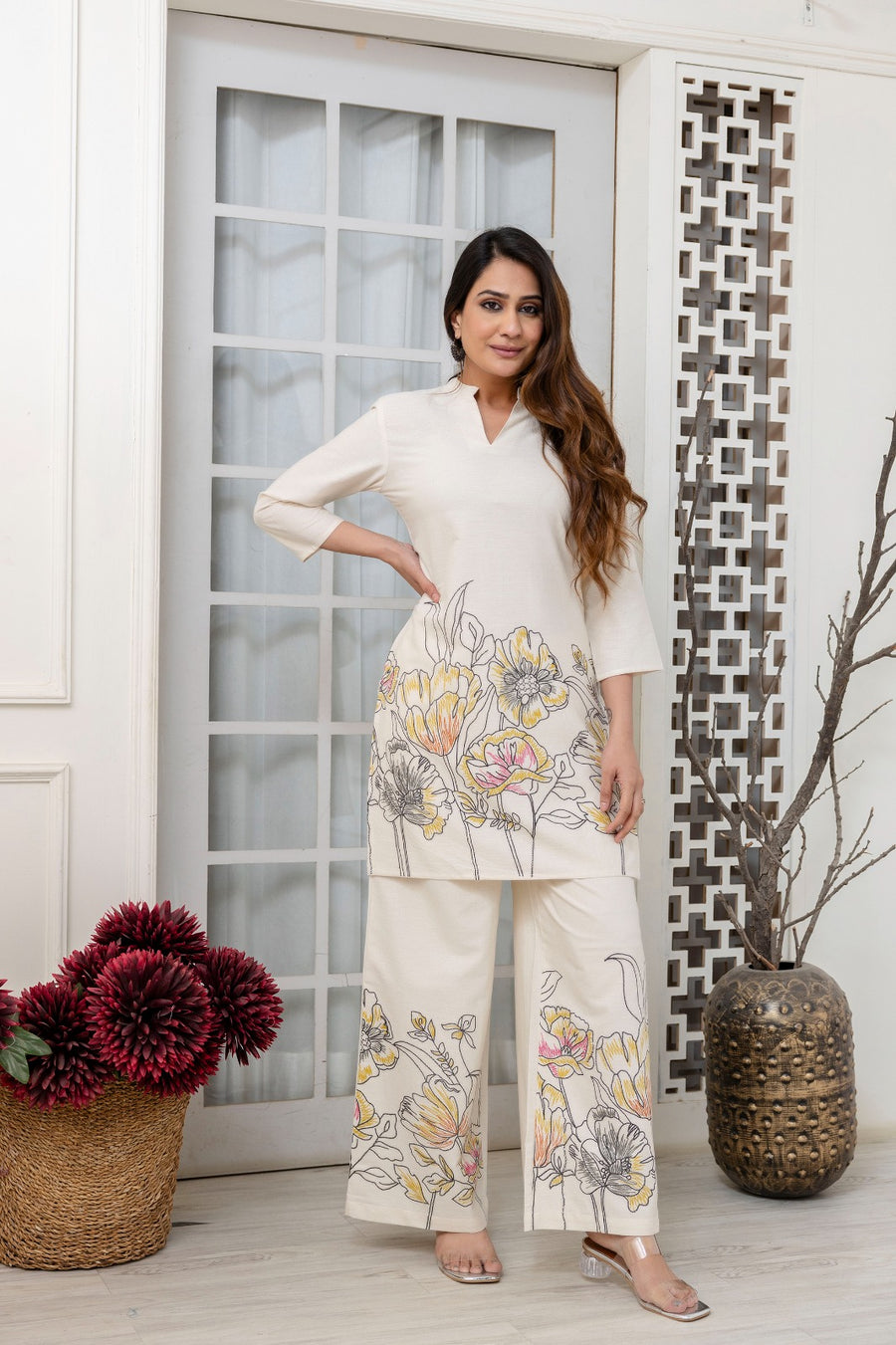 Bloom Whisper Hand-Illustrated Co-ord Set