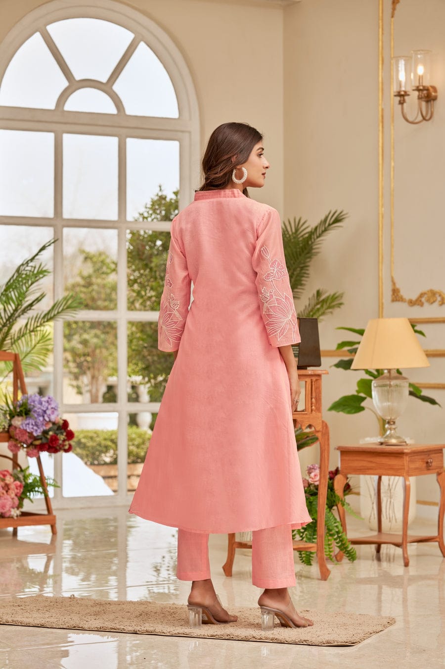 Gulbagh Hand-Printed Mul Cotton Set with Dupatta